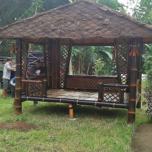 Jual Gazebo Bambu Kirim ke Mojokerto: Custom & Ready Stock - Bambu.Furnitur.co.id